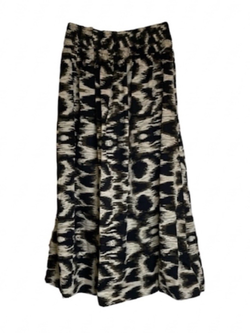 BELLA MODA Elastic Band Waist Skirt, Women’s M, Black Brown White